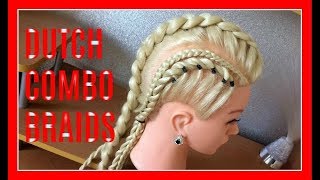 DUTCH COMBO BRAIDS HAIRSTYLE / HairGlamour Styles /  Braids Hair Tutorial