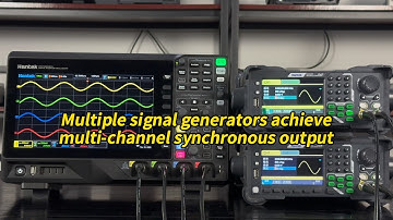 Multiple signal generators achieve synchronized output.