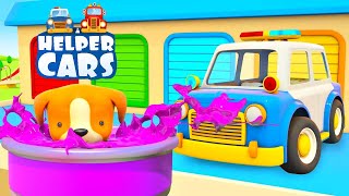 Learn Colors For Kids With Helper Cars And The Puppy Cars Cartoons For Kids In English