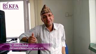 Faculties' Voice - Dr. Atindra Dahal - KFA (Corporates' Most Trusted Institution)