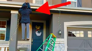 The PERFECT Dummy Hanging Lights Prank! [Caught on Camera!]
