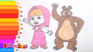 Masha And The Bear Painting | How To Draw Masha And The Bear