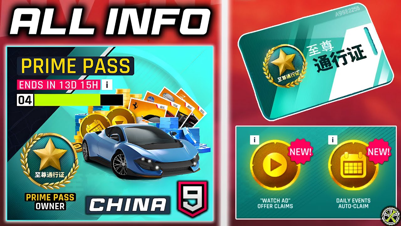 This is how the NEW PRIME PASS works in Asphalt 9 Legends China