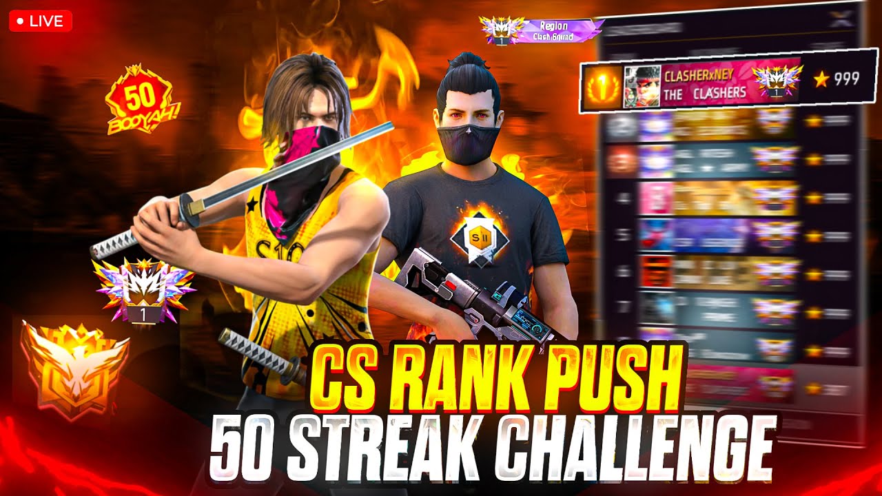 IT’S COMEBACK TIME 🔥 NEW CS RANK SEASON TOMMOROW – FREE FIRE LIVE 