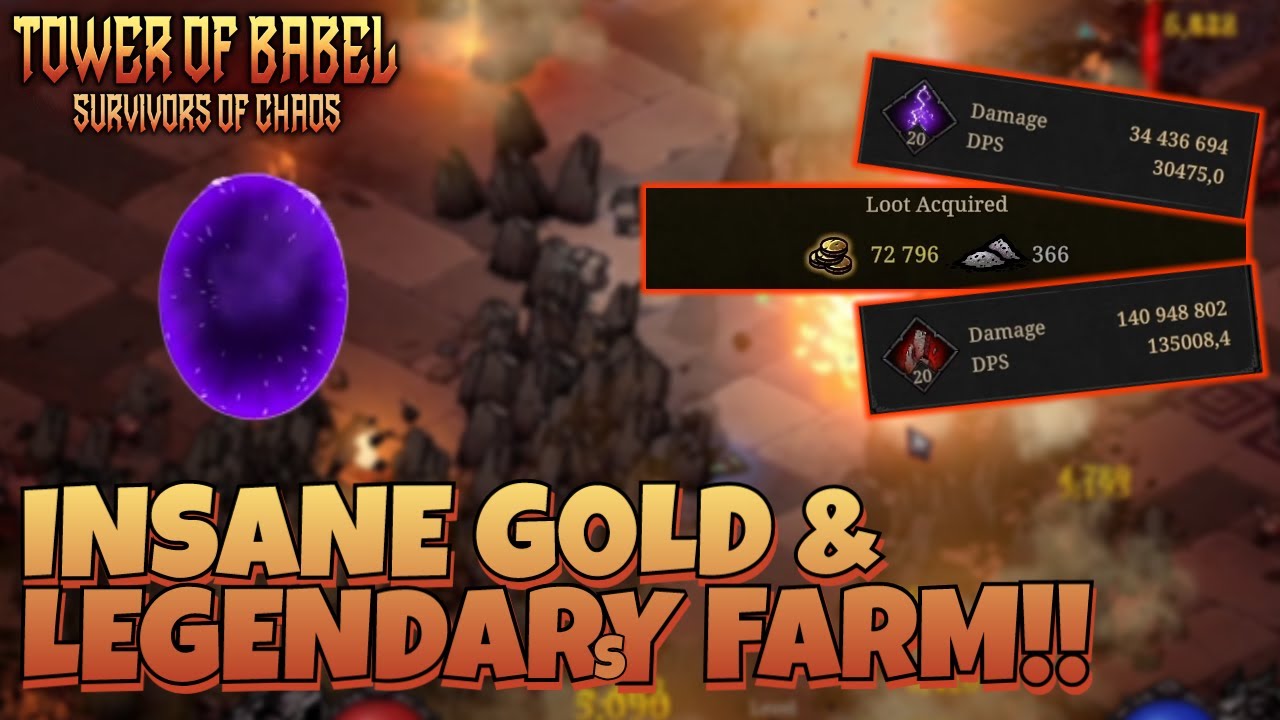 This New Feature Is Insane For Gold farm and Legendaries!! | Tower of Babel: Survivors of Chaos