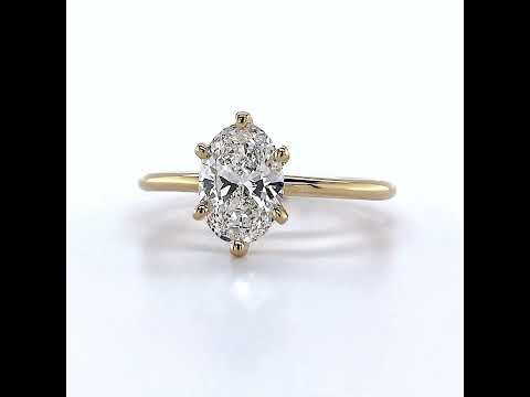 1.5mm Petite Oval Moissanite Solitaire Ring ring video