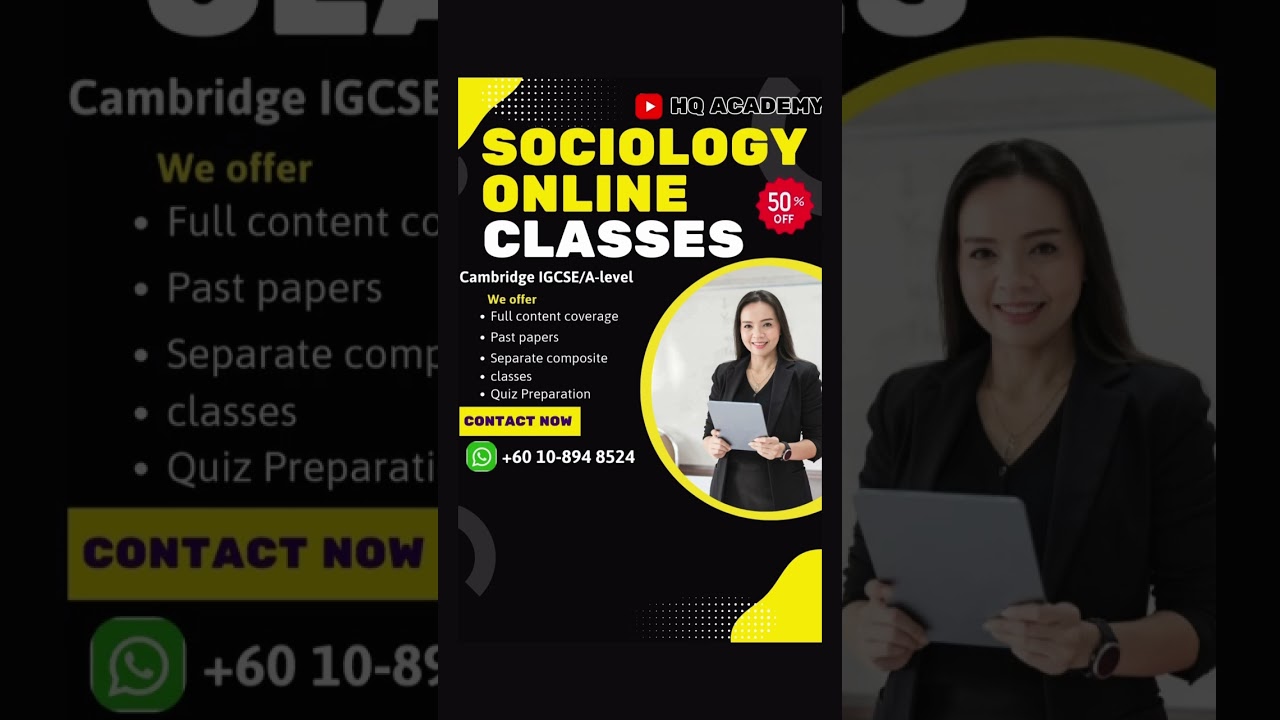 Online Cambridge IGCSE & A level sociology classes