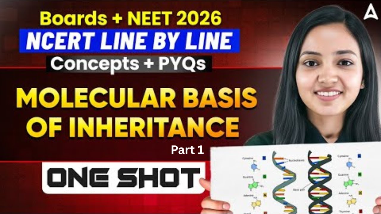 Molecular Basis of Inheritance (Part 1) Class 12 | NCERT Line-by-Line in ONE SHOT | by Shivani Ma'am