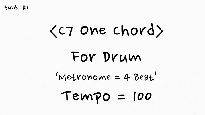 C7 One Chord Backing Track (For Drum, Tempo = 100, Metronome = 4 Beat)