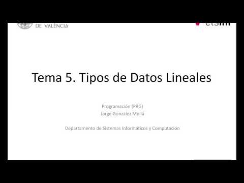 Video: ¿Qué son los tipos de datos lineales?