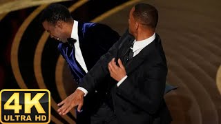 Will Smith Slaps Chris Rock in 4k