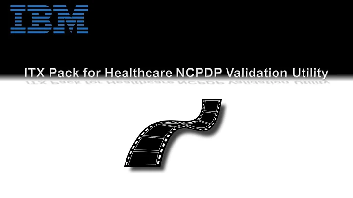 ITX Pack for Healthcare NCPDP Validation Utility