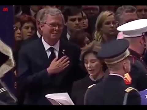 Their Reactions After Getting Envelopes At Bush Funeral Were Priceless.