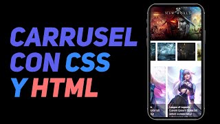 Carrusel con Html y Css sin JavaScript