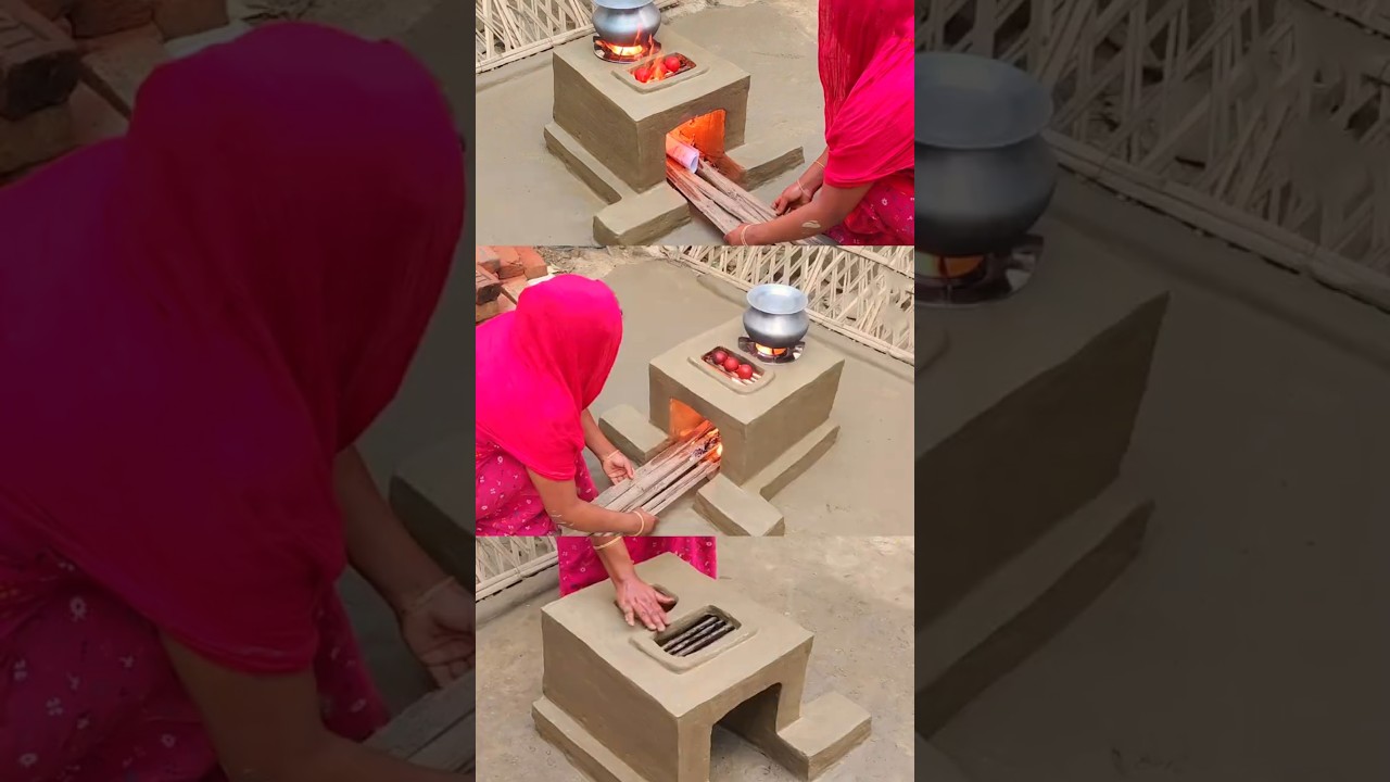 How to Build a 2-in-1 Eco-Friendly Primitive Wood Stove with Clay & Bricks! | Off-Grid Survival DIY