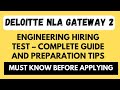 DELOITTE NLA TEST PATTERN | Deloitte NLA Gateway 2 Hiring Test Complete Guide and Preparation Tips