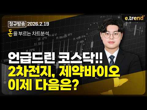 언급드린 코스닥!! 2차전지, 제약바이오. 이제 다음은? | 김민형 전문가
