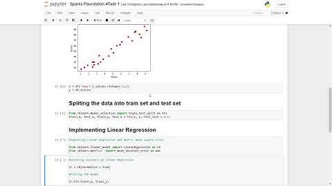Sparks Foundation #Task 1  using Jupyter Notebook  ML