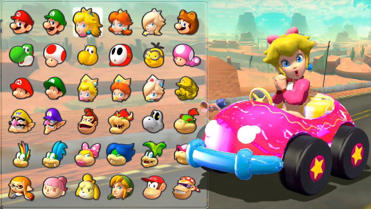 マリオカート8デラックス】ピーチがクラスティのピエロカーで神の接戦