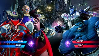 Sigma & Jedah vs Thanos & Hulk (Very Hard) - Marvel vs Capcom | 4K UHD Gameplay