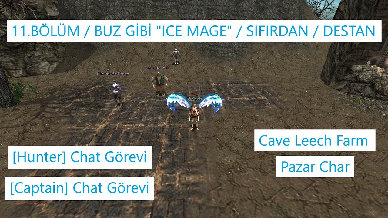 11.BÖLÜM / BUZ GİBİ "ICE MAGE" / CAVE LEECH FARM - PAZAR CHAR / SIFIRDAN / DESTAN / KNIGHT ONLINE