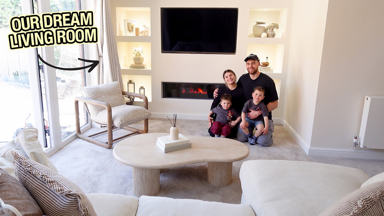 We Built Our DREAM Living Room | Full Tour & Renovation - YouTube