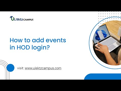 How to add an event in HOD login