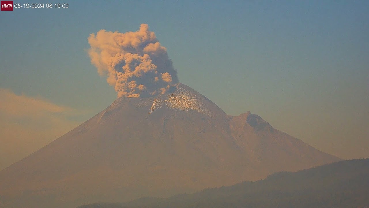 May 19, 2024: Eruption at Popocatepetl Volcano in Mexico