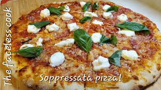 Soppressata pizza from NYC in little Italy, you have to make this!