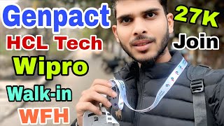 WORK FROM HOME Jobs ALERT at Genpact Wipro HCL Tech!