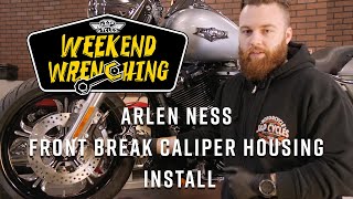 Arlen Ness Front Brake Caliper Housing Install