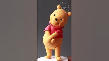 make winnie the pooh Doll with fondant or air dry foam clay polymer clay tutorial