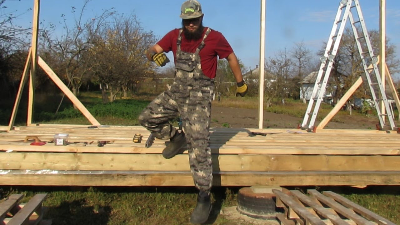 Каркасная бытовка/хозблок. Как построить длинные каркасные стены без ...