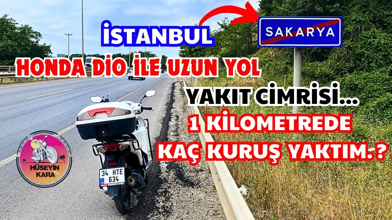 Honda Dio İle İstanbul'dan Sakarya'ya Gittim - Benzini Yakmıyor Kokluyor...