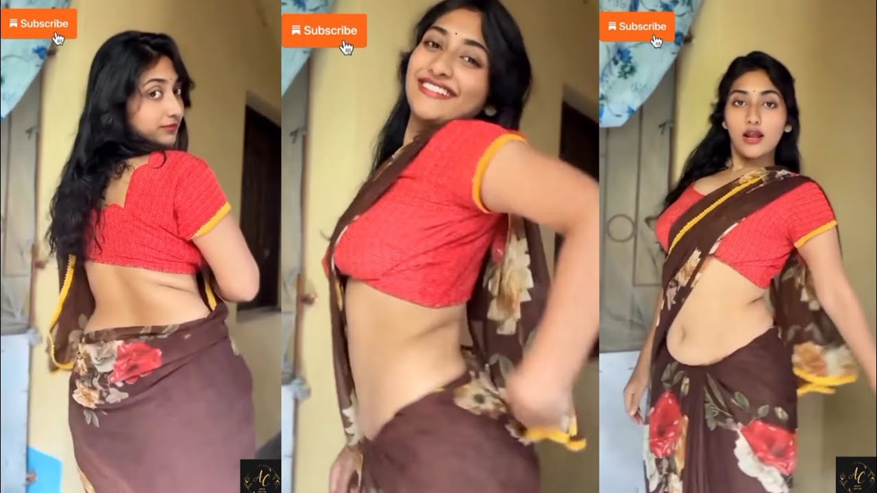 Dance in Brown printed Slik Saree 