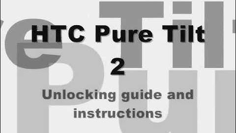 How to Unlock Cingular At&t ATT HTC Pure Tilt 2 8925 by code-free network, instructions SIM card