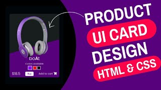 Creative Product Card Design by using HTML & CSS only | CSS3 UI Product Card Design