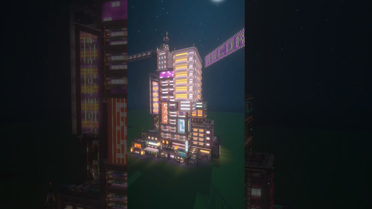 Cyberpunk Tower | Minecraft Timelapse 