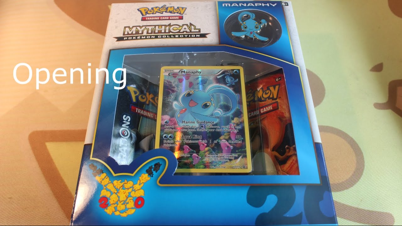 Mythical Pokemon Collection Box Manaphy Opening - YouTube