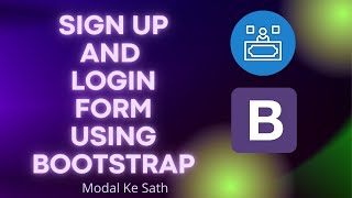 signup and login form using bootstrap with modal | Hindi me