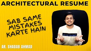 How To Make Better Architectural Resume | CV for Architects | Internship Resume #architecturalresume