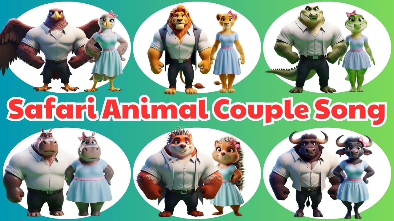 💍 Safari Animal Couple Song 🦁🐘🐒 | Cute Love Proposals in the Wild | Meow Meow TV 🎶