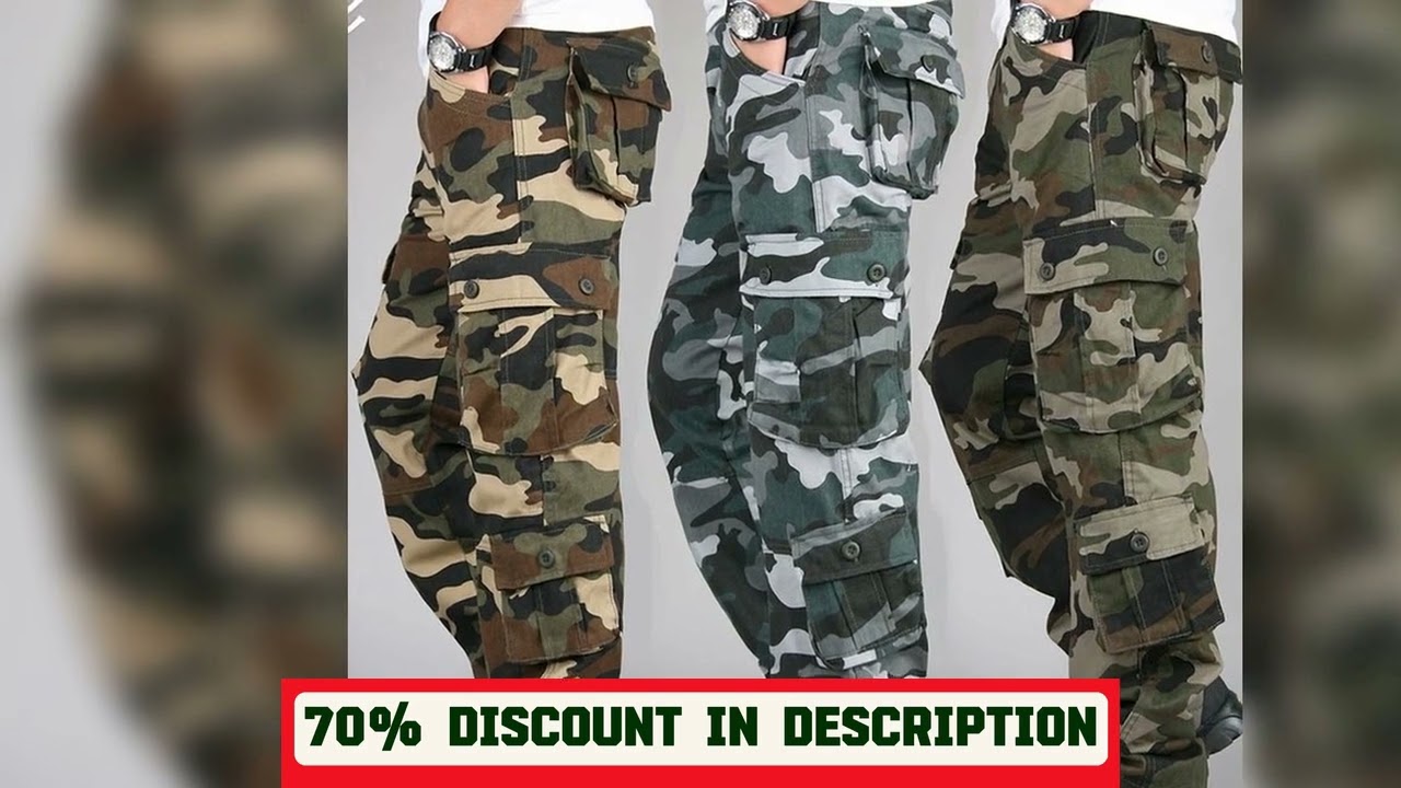 A must-have product! Men's Tactical Camouflage Overalls High-Quality Cotton Multi-Pocket Trousers