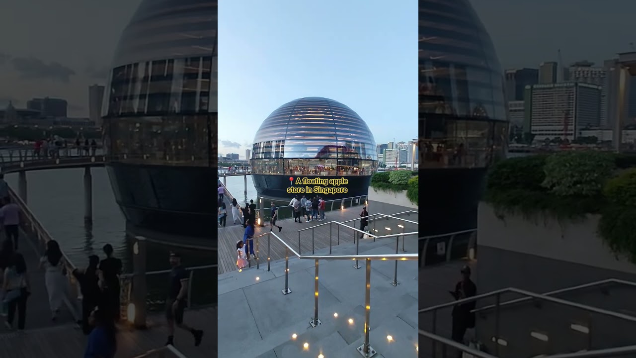 a floating apple store  @ 📍Singapore