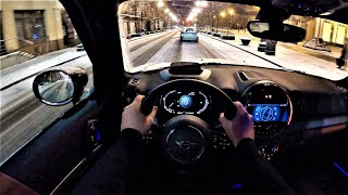 2021 MINI Cooper Countryman (hybrid) 1.5 220HP - Night POV Test Drive.  Amazing ambient lights!