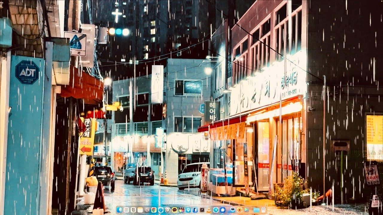 ☔ 비 오는 만수동 시장 골목 | 도심 속 조용한 밤 ASMR ☔ Rainy Night in Mansu Market Alley | Urban Ambience ASMR