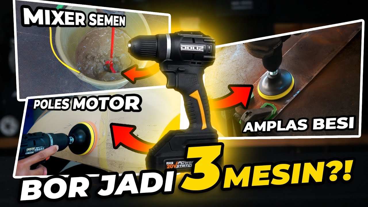 Eksperimen Gila: Bor Cordless Brushless Doliz Jadi 3 Alat Sekaligus!