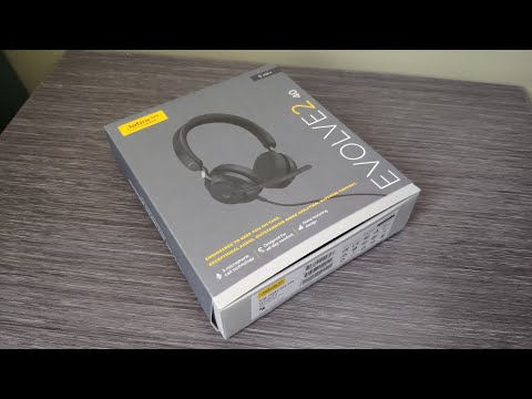 Распаковка гарнитуры Jabra Evolve2 40