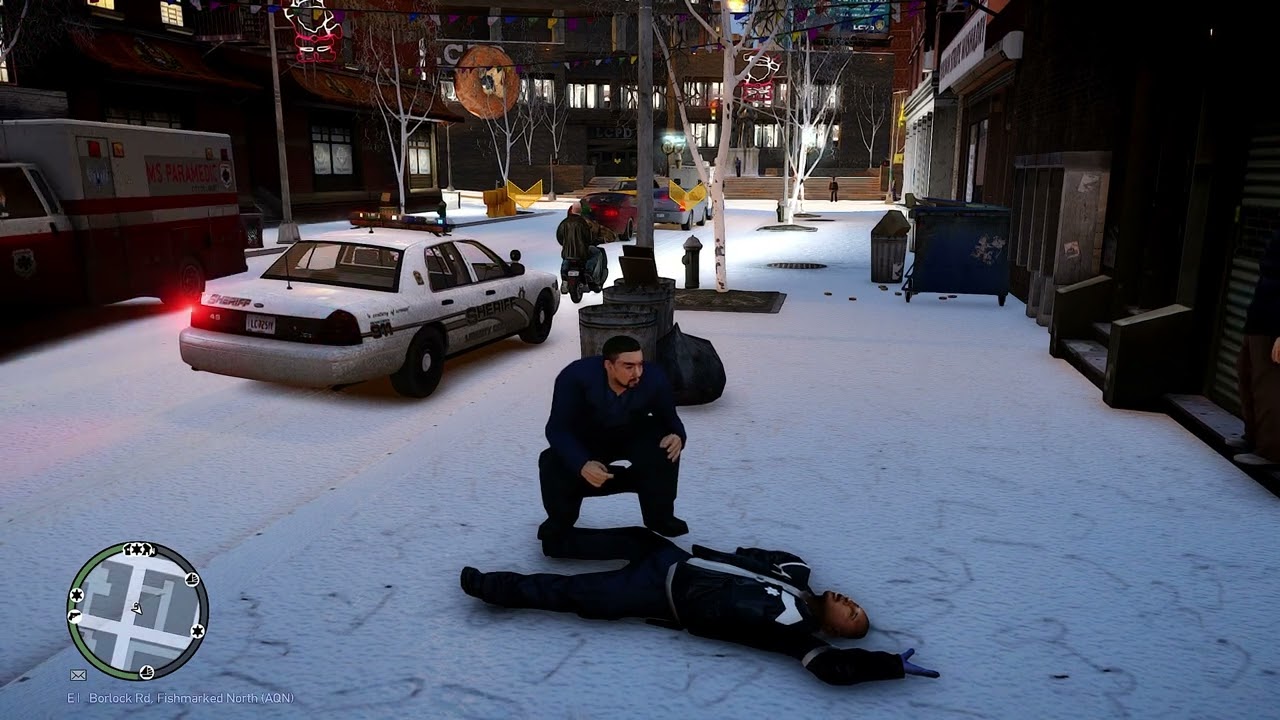 GTA IV Paramedic THROWN through Windshield + Guy DROPS groceries over him 