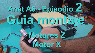 ANET A6 - Impresora 3D - Guía montaje - Episodio 2 - Motores Z y Motor X (en español)